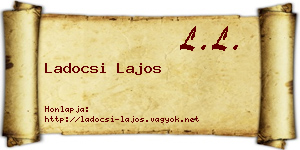 Ladocsi Lajos névjegykártya